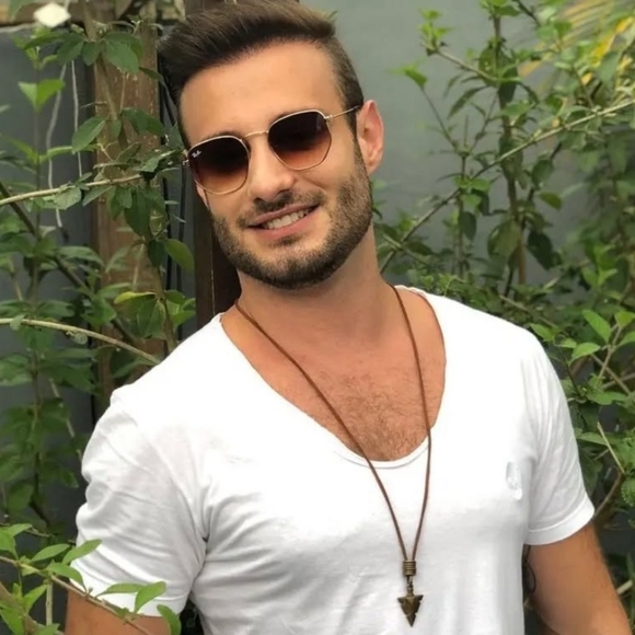 RayBan Hexagonal Gradient Brown Lenses RB3548N Gold Frame Men & Women - Picture 14 of 16